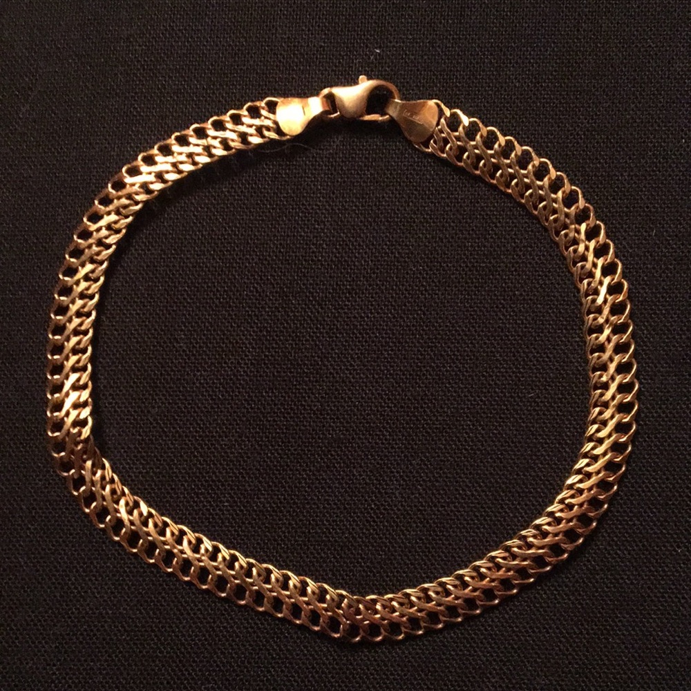 14K yellow gold 8” bracelet